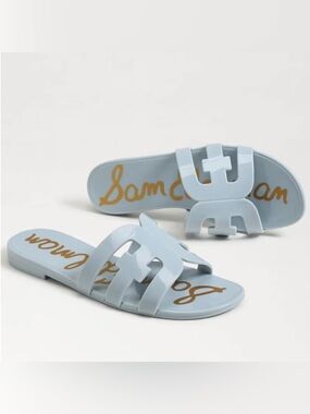 SAM EDELMAN BAY JELLY SLIDE- BLUE